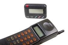 Wireless Pager And Cell-phone . Stock Photos Wireless Pager And Cell-phone . Stock Photos