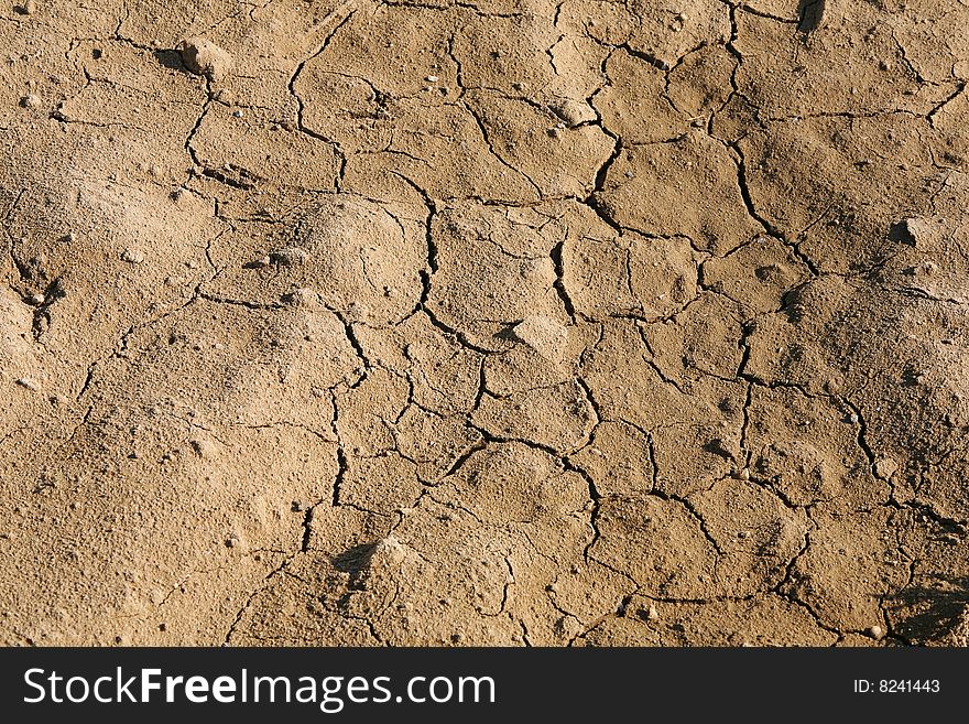 Cracks on a surface - the soil erosion