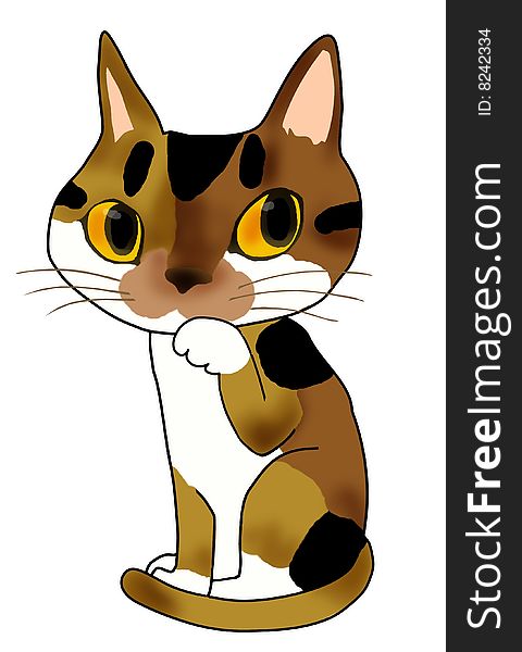 Mike means 3 colors , Tortoiseshell cat
