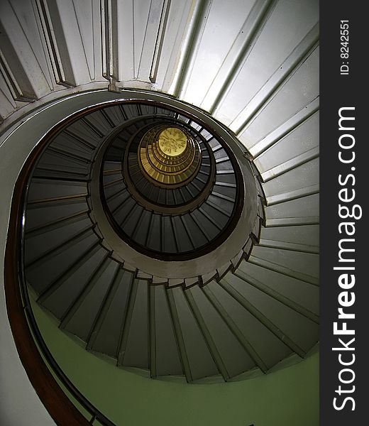 Modern and big spiral staircase