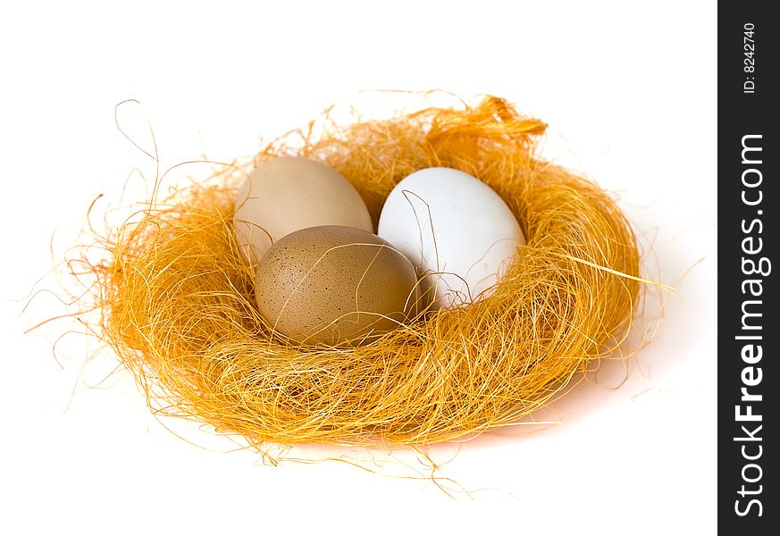 Eggs in a small nest