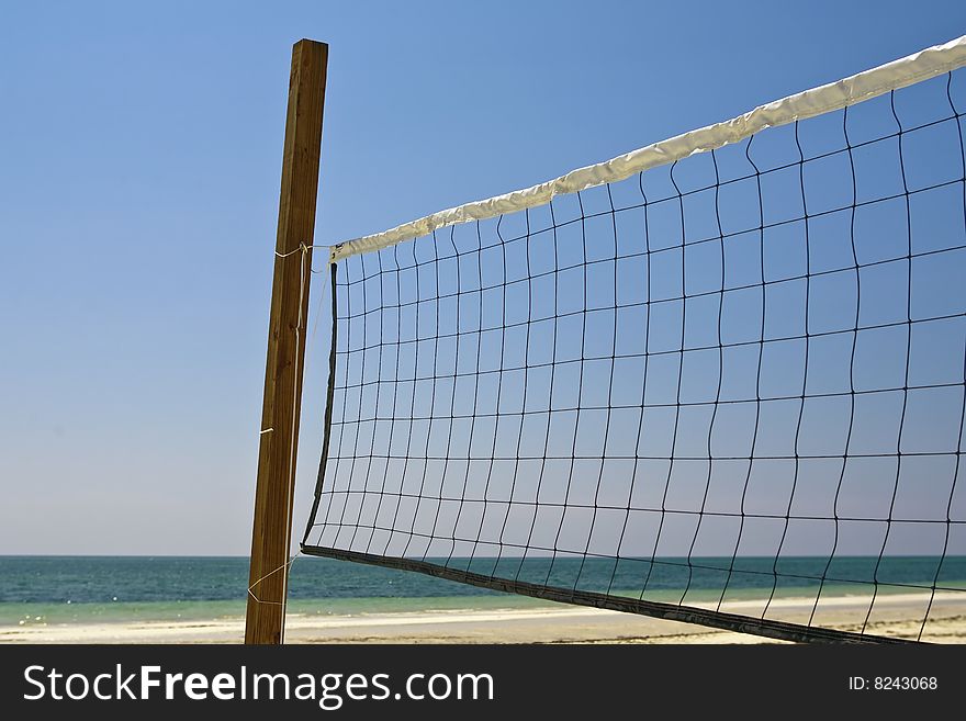 Volleyball Net on Beach