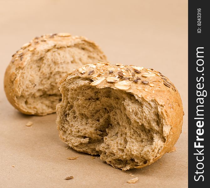 Fresh baked bread close up