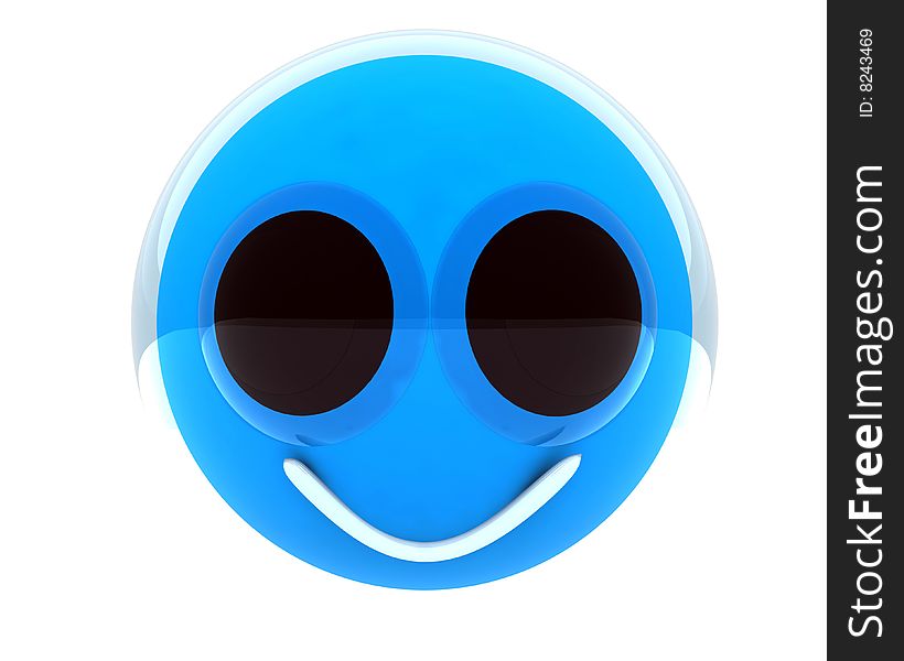 Sign of smiling face 3d