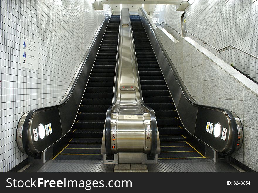 An escalator