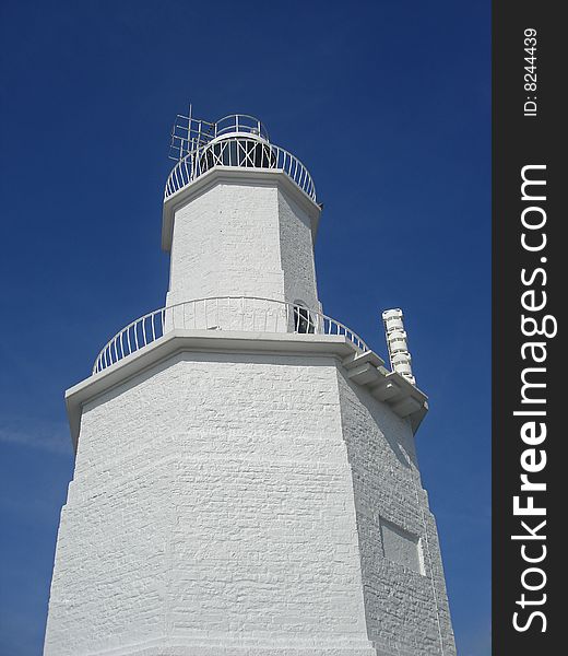 Beautifule image of white lighthouse