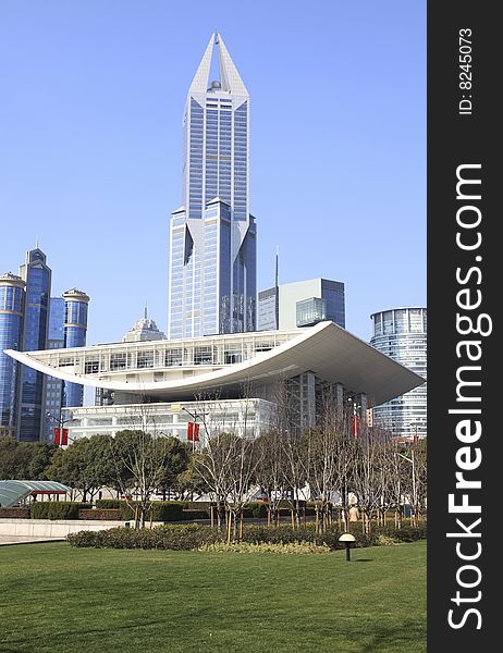 The modern building in shanghai.