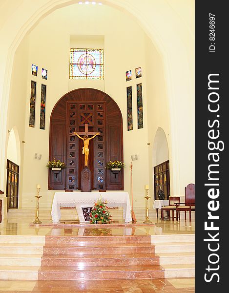 Puerto plata  catholic church  altar. Puerto plata  catholic church  altar