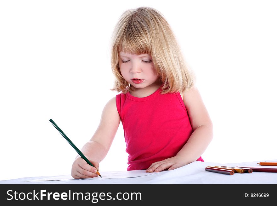 Girl With Pencil