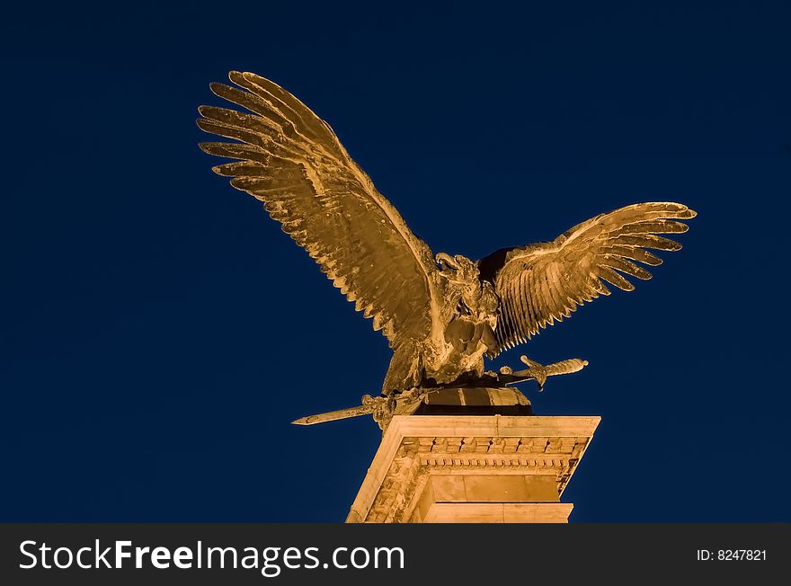 Budapest at night and light