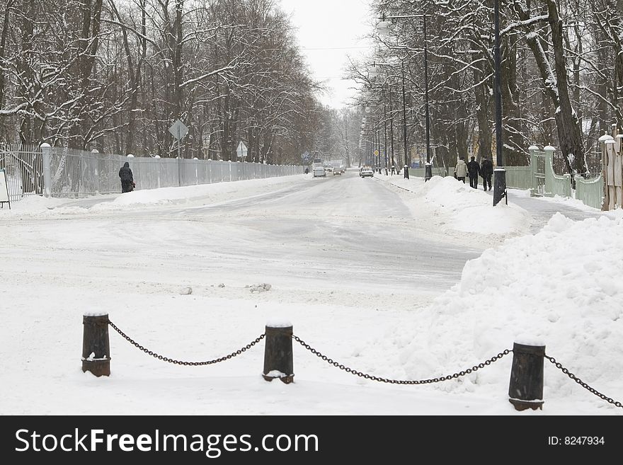 Street in winter