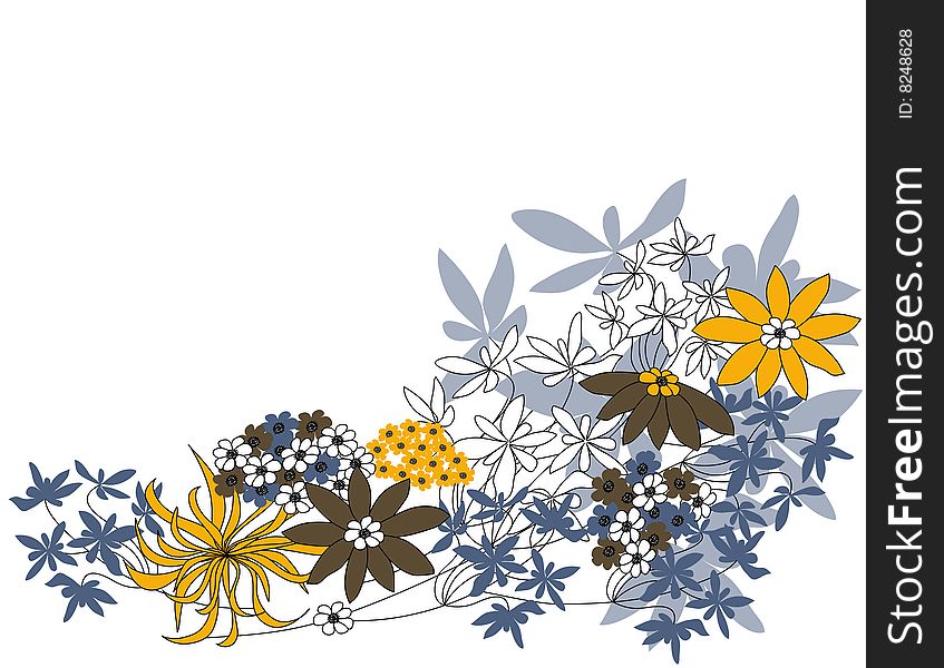 Vector design with colored flower. Vector design with colored flower