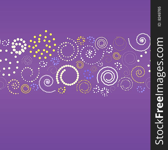 Abstract banner with spirals. Vector illustration