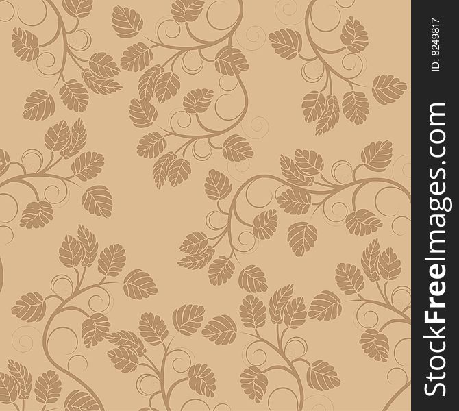 Floral vintage background, vector illustration