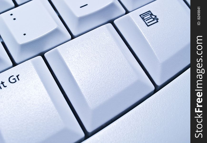 Close-up of blank button on a computer keyboard. Close-up of blank button on a computer keyboard.