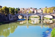 Bridge Ponte Vittorio Emanuele II Royalty Free Stock Photos Bridge Ponte Vittorio Emanuele II Royalty Free Stock Photos