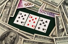 Playing Cards And Money Stock Photo Playing Cards And Money Stock Photo