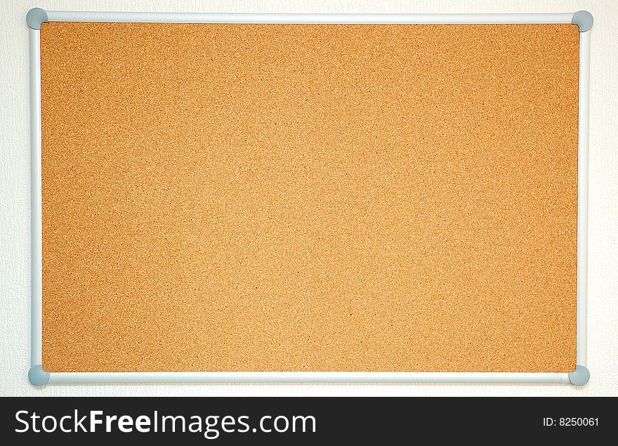Corkwood billboard with sheet of clean paper