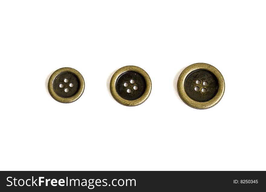 Buttons isolated on white backtround
