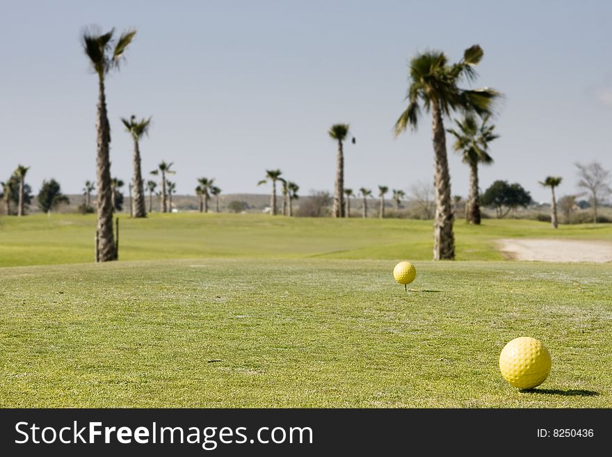 A beautiful golf course at Algarve, south of Portugal