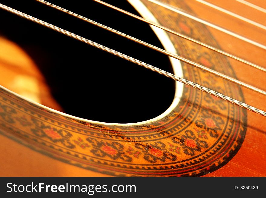 Robes guitar background with bright effects. photo image