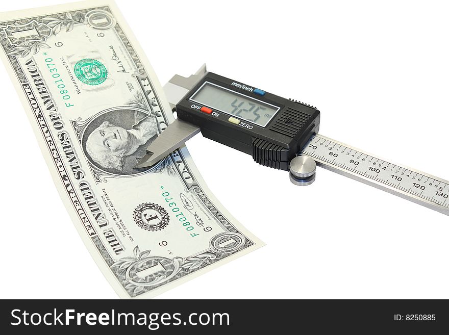 Measurement of thickness of dollar by modern device