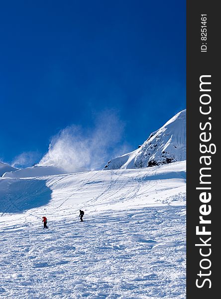 Ski resort. view on the slope