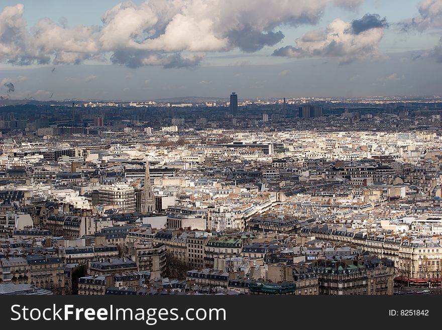 Paris landscape from the eiffel tower. Paris landscape from the eiffel tower
