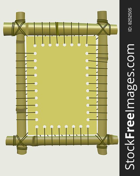 Framework from a bamboo. Vector. Without mesh.