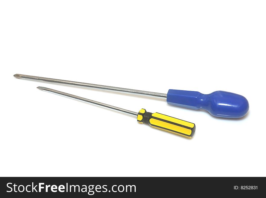 Two Screwdrivers isolated over White