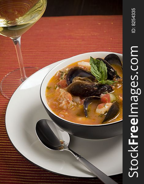 Mussel, Shrimp and Scallop Soup