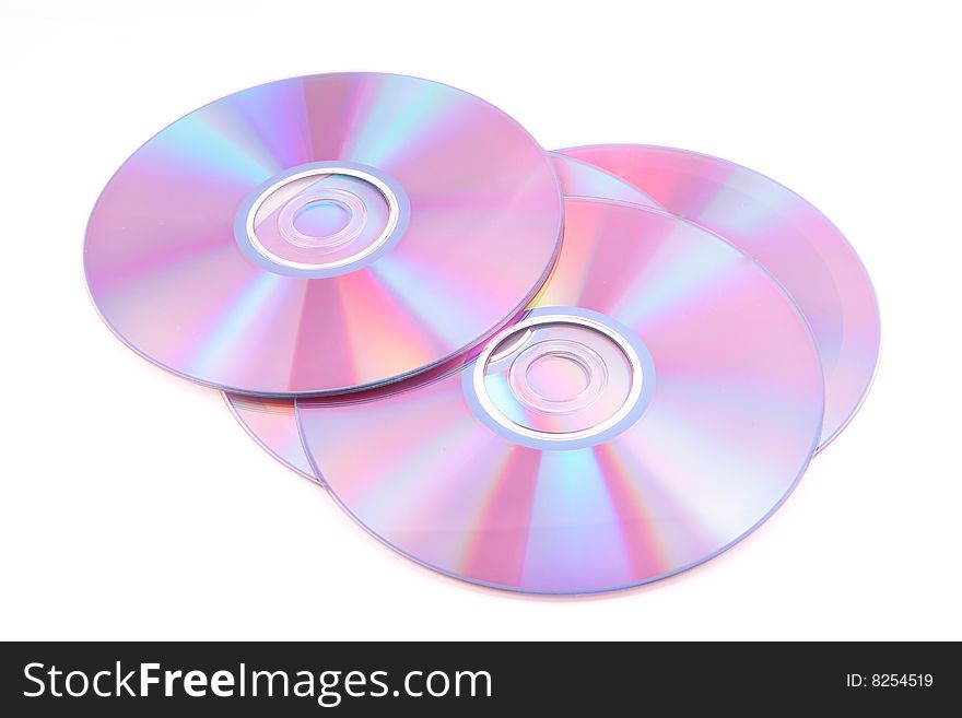 Compact disc on a white background