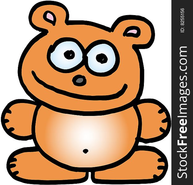 Crazy isolated bear. vector image. Crazy isolated bear. vector image