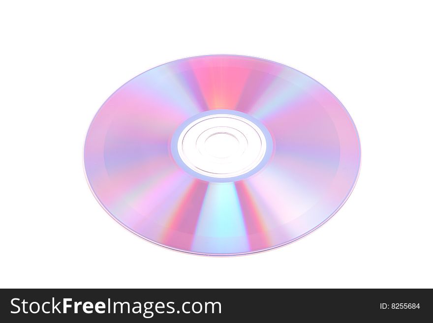 Compact disc on a white background