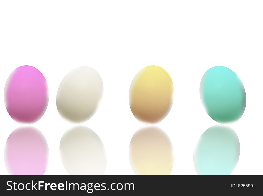 Easter eggs isolated on a background
