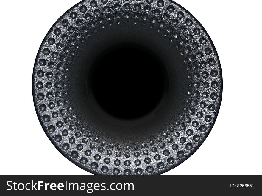 The circular speaker with deep black hole