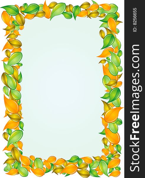 Frame with leaves for your design