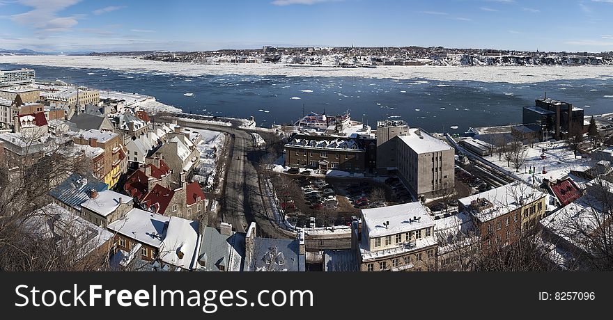 Panoramic view of Quebec City in Canada