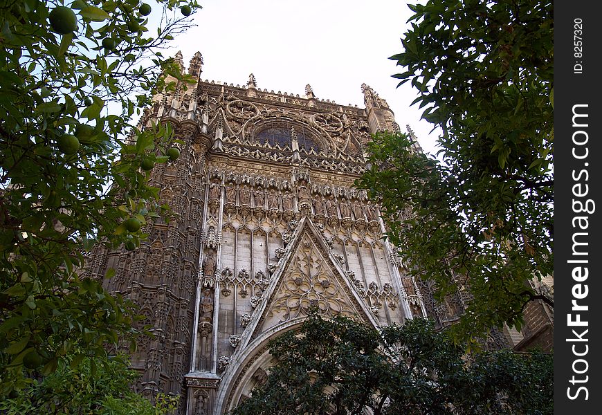 Catholic Cathedral of Sevilla Spain one of the largest in the world