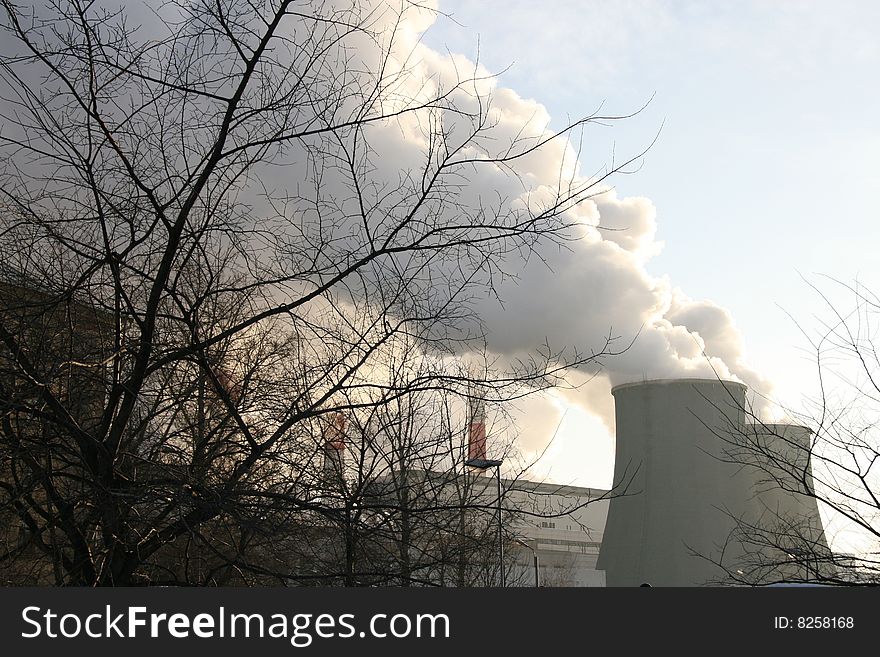 Industrial pipes of the city of Moscow. Industrial pipes of the city of Moscow