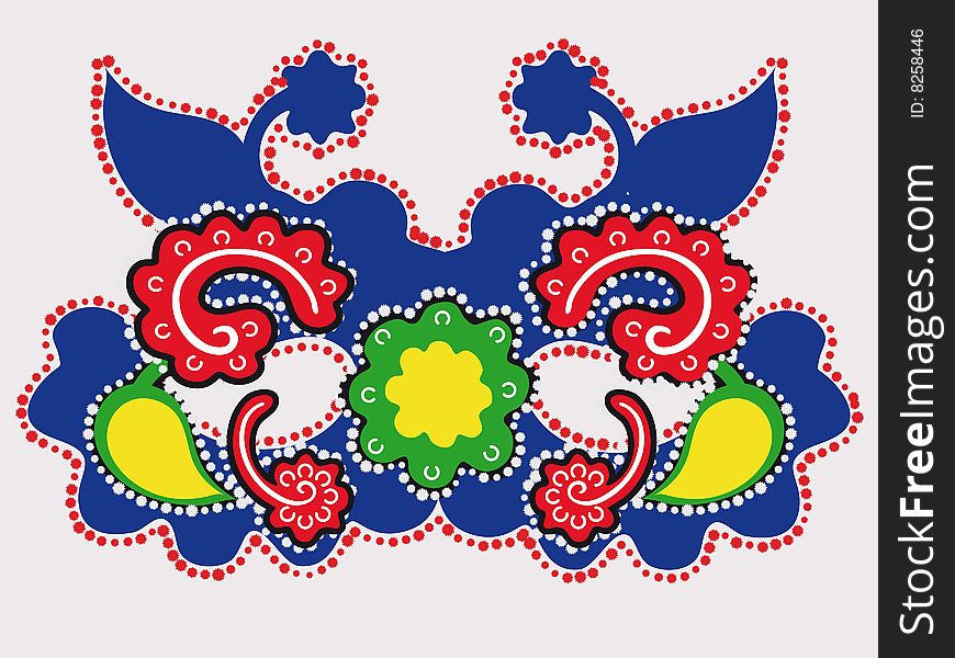 Ethnic Flowers Background