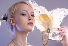 Woman With Mask Stock Image Woman With Mask Stock Image