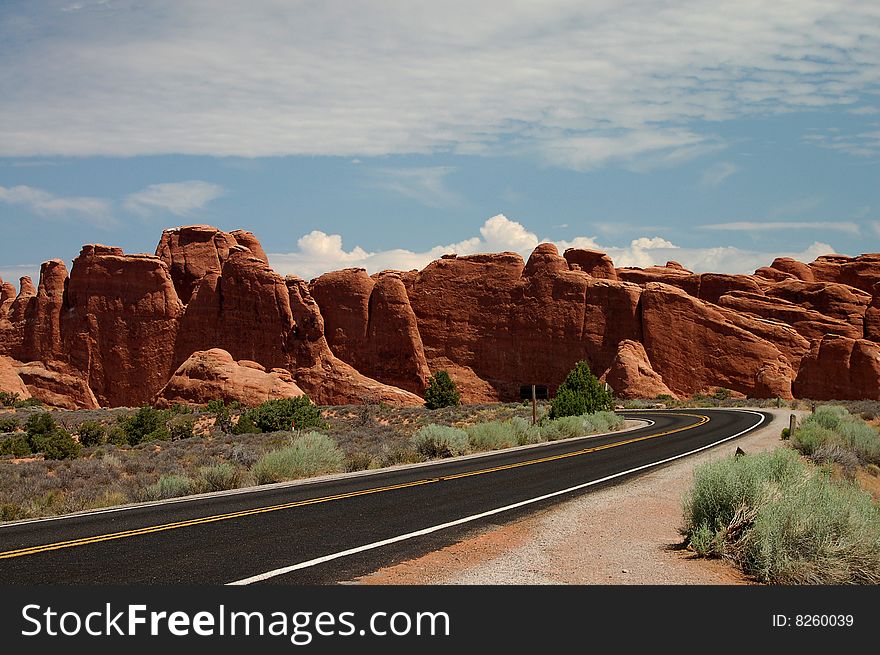 Road Through Arches National Park