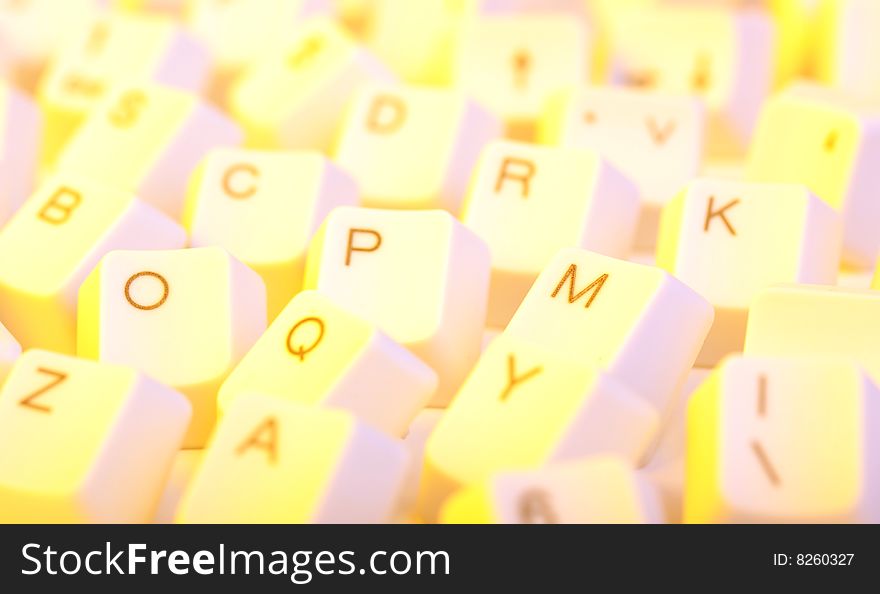 Close up of computer keys