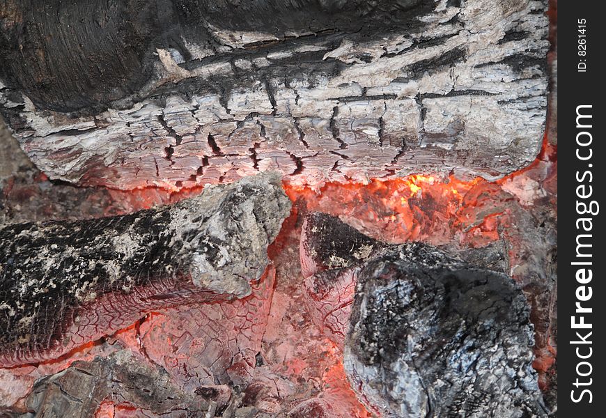 Firing coal in a cast iron brazier