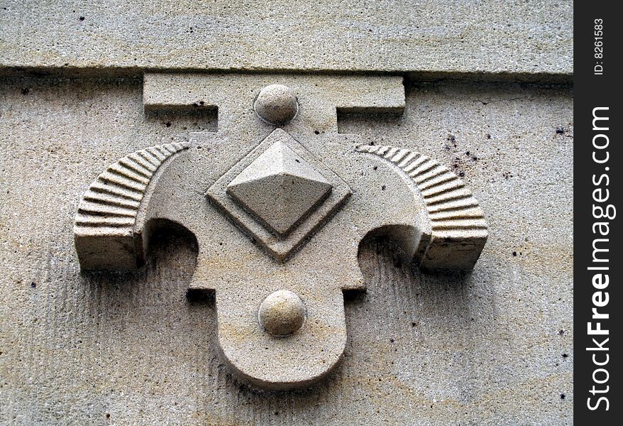 A sandstone modeling pattern of a fence in Dresden. A sandstone modeling pattern of a fence in Dresden