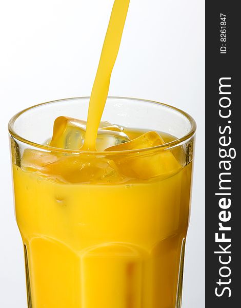 Orange Juice - Pouring into a Glass