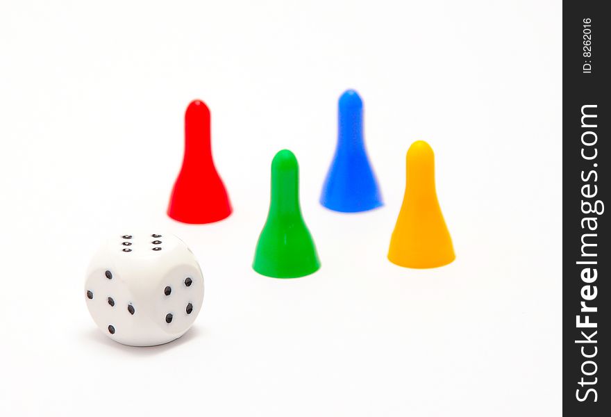 Dice and four pieces