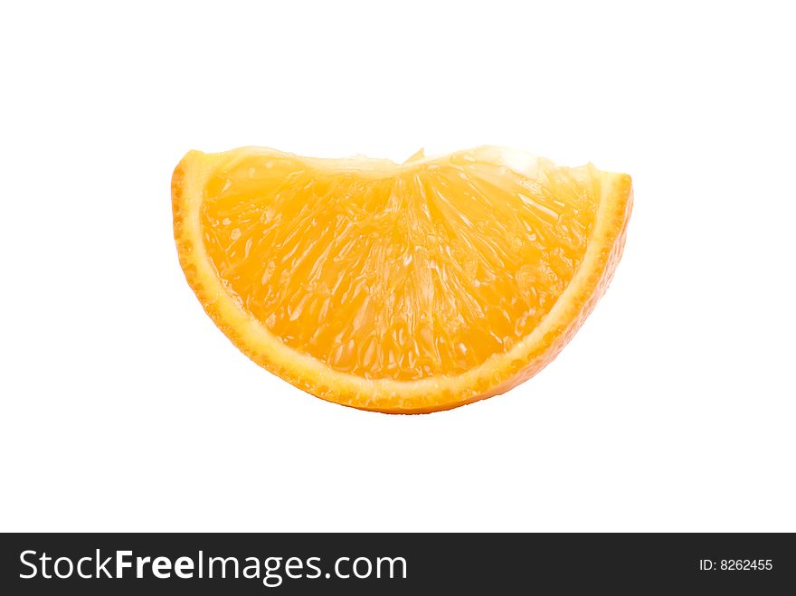 Fresh orange on white background