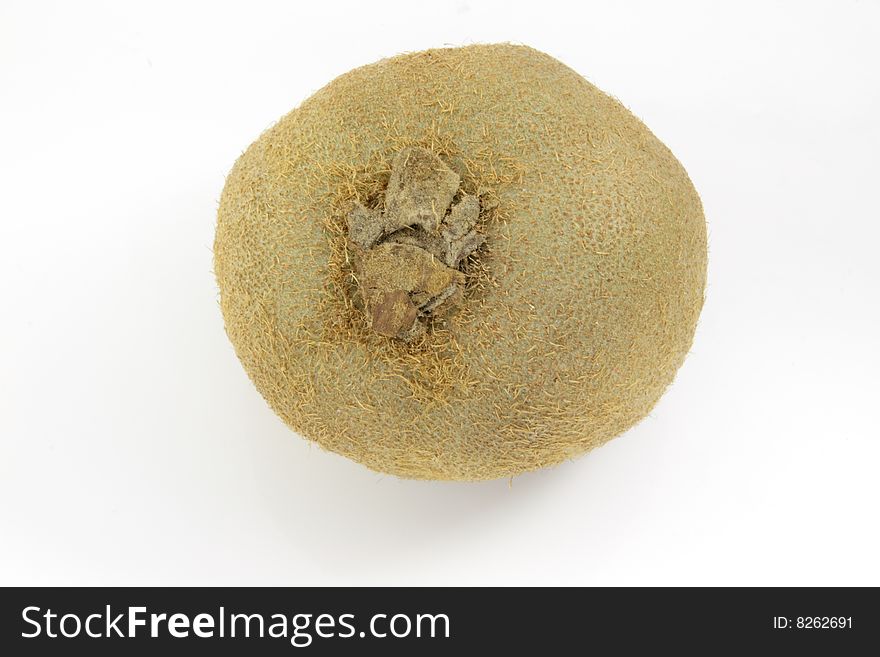 Closeup of Kiwifruit isolated in white.
